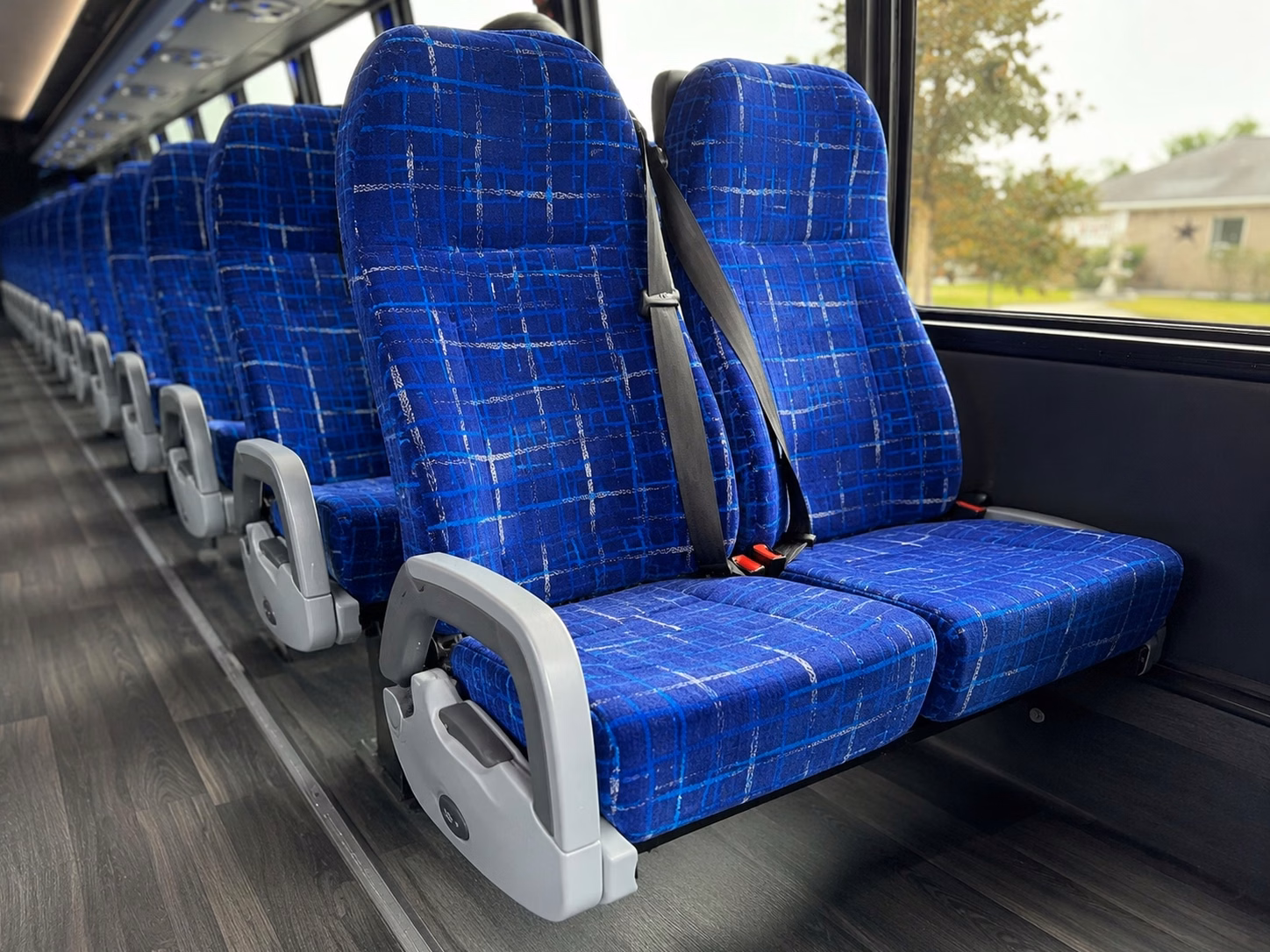 56 passenger charter bus interior